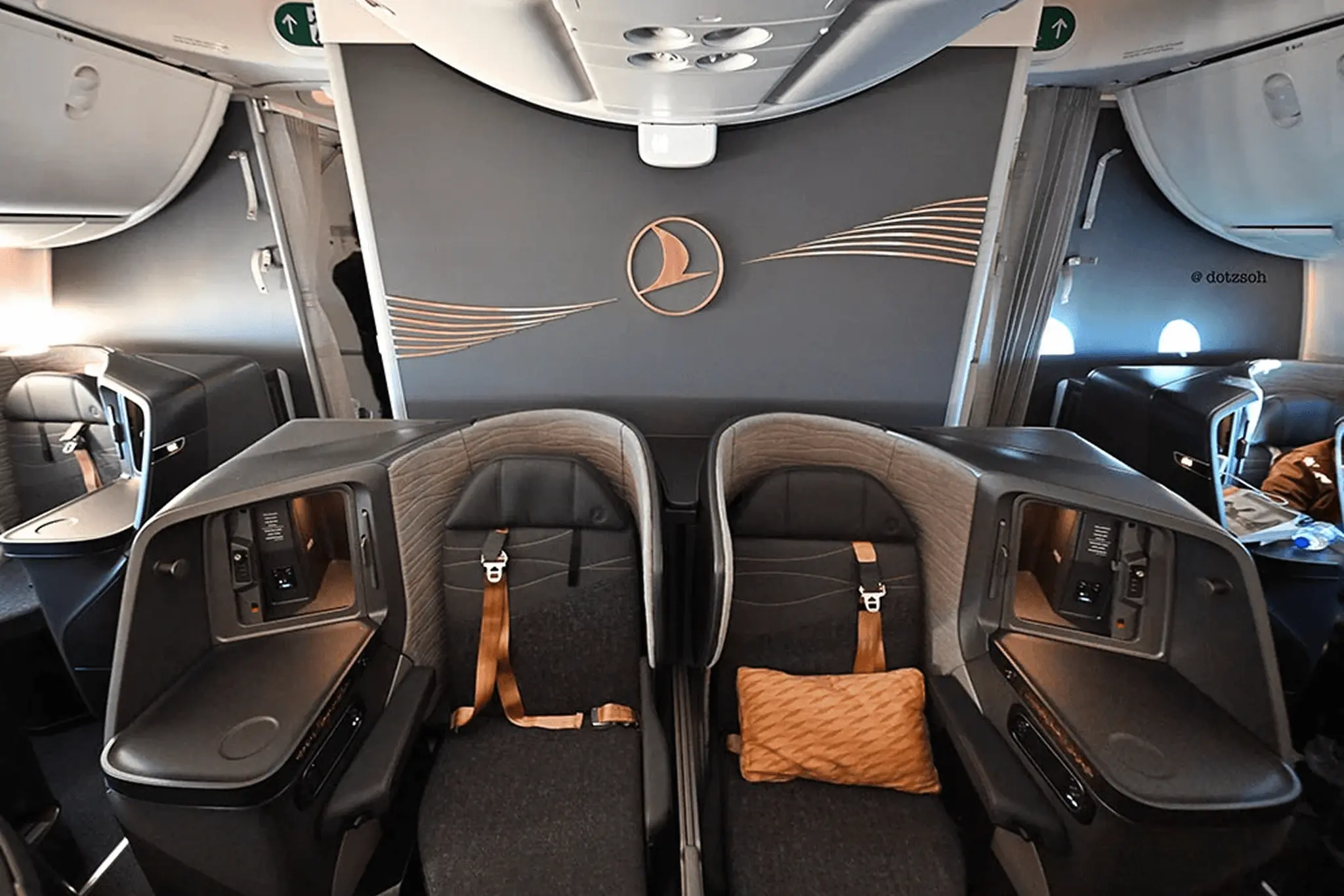 Turkish Airlines business class cabin